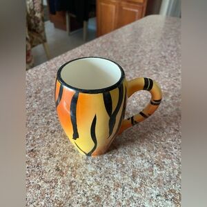 Orange and Black Tiger Stripe Mug